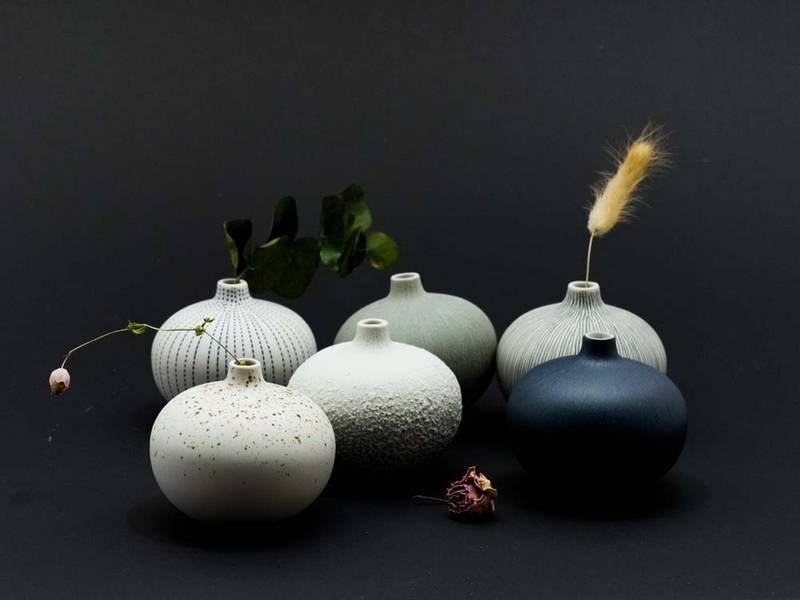 Vase Bari, Small – Grey