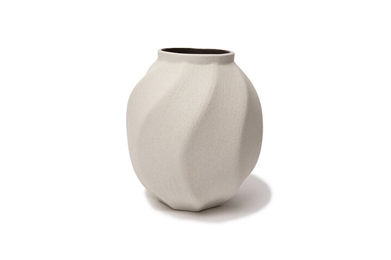 Vase Soft Wave, Sand White