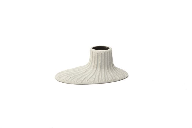 Hovedbilde Lysestake Line, Stone Stripe –  Light White ...